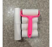 TEMU 1 Mango + 6 Rollos de Repuesto, 360 Hojas, Rodillo de Cepillo de Terciopelo con Desgarre Manual, Adecuado para Ropa, Alfombras, Asientos de Auto, Mango Duradero, No Requiere Energía