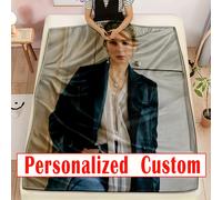 TEMU 1 Manta Personalizada con Foto/Texto/Logo - y Lavable a Máquina para Todas , Ideal para Navidad, , - Regalo para Familiares, ,