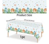 TEMU 1 mantel/3 mantelerías para , con un diseño de dinosaurio en , ideal para , fiestas temáticas y uso diario. Se puede utilizar como o tapete de picnic, midiendo 137*274 cm/53.94*107.87 pulgadas