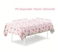 TEMU 1 mantel de plástico para jardín de mágico - Diseño floral de un solo uso para temáticos de , ideal para en un - 86.6"X51.1"