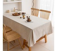 TEMU 1 , Mantel Rectangular de Tela Estampado Floral con Lino, Ideal para Picnics y Barbacoas en Interiores/Exteriores