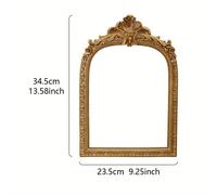 TEMU 1 Marco de Fotos Estilo Europeo con Dorado en Resina, Adorno Decorativo para Pared, Ideal para Accesorios Fotográficos y Decoración de , Festivo