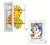 TEMU 1 marco de fotos magnético vertical rectangular, tamaño papel A4, soporte decorativo para el hogar y , con plegable, para decoración y vintage, para decoración temática