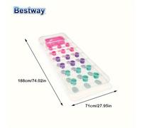 TEMU 1 Mezzuna Flotante para Piscina de Solario Bestway 43040 | Hamaca Flotante de PVC de 188x71cm, Sillón Flotante, Sofá Flotante, Tapete de Playa para Piscina, Playa, Mar