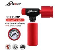 TEMU 1 Mini Bomba de CO2 Ctrepower con Manómetro Transparente | Inflador de Aire para Bicicletas de Carretera y Montaña de Aleación de Aluminio - Operación Manual, No de CO2