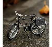 TEMU 1 Mini de Bicicleta Estilo Vintage, Adorno de Escritorio Moderno, Figura de Bici Negra Clásica, Decoración para Oficina, Montaje Manual Requerido, Adecuado para Novio, , , , Regalo de