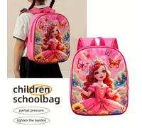 TEMU 1 mochila rosa y de tela Oxford fresca, con un diseño cuadrado con patrones de dibujos animados, estilo de una sola capa y protector de , adecuada para de y el uso diario