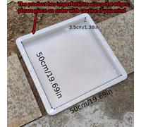 TEMU 1 molde de cemento, 50x50 cm, de plástico, para pavimento llano, losas de hormigón y piedras decorativas de jardín