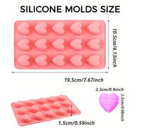 TEMU 1 Molde de Silicona de para Chocolate, Pudín, Diseño Romántico para Hacer Cupcakes, Dulces, Malvaviscos, Decoraciones de Pasteles, Manualidades DIY, Resina, Velas, Jabón Artesanal y Más