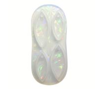 TEMU 1 molde de silicona holográfico de hoja para aretes y colgantes, molde láser de resina artesanal