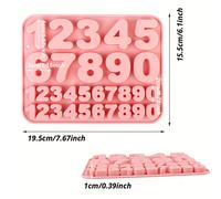 TEMU 1 Molde de silicona para pastel con número grande 0-9 | Moldes para dulces , herramientas de decoración para pasteles de velas de , moldes de decoración para bandejas de horneado de AILEHOPY