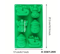 TEMU 1 Molde de Silicona para Pasteles Navideños - Formas Adorables de Reno, Bota Navideña y para Hornear DIY, Decoración de Pasteles, Jabón, Chocolate, Gelatina, Dulces y Fabricación de Velas