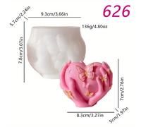 TEMU 1 Molde Elegante para Velas con Diseño de y - Molde de Silicona con Intrincado Diseño de y , Fácil de Desmoldar y Limpiar, para Hacer Velas, Manualidades de Resina