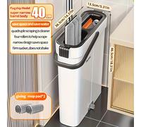 TEMU 1 Mopa y Cubeta para el Hogar | Con 2 Almohadillas de Microfibra Reemplazables - 33CM y 40CM | sin Manos, Rotación Flexible, Limpieza Húmeda y , Fácil de Limpiar | Acero Inoxidable, Marca JOYBOS