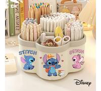 TEMU 1 Organizador de Escritorio Giratorio Disney Stitch, Capacidad Extra Grande con Diseño Multicompartimentos - para Oficial/ y Suministros Artísticos en Casa; Regalo Ideal Navideños o Halloween