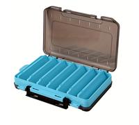 TEMU 1 Organizadora de Señuelos de Pesca de Cara - 14 Compartimentos, ABS Duradero, Almacenamiento Portátil Azul para Señuelos de Pececillo, Lápiz,