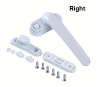 TEMU 1-Pack Manija de ventana de metal para de aluminio engrosada tipo 50, pomo de tirador de puerta de armario Accesorio con acabado metálico - Aplicación específica para armario