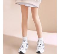 TEMU 1-Pack Medias de Compresión Micro para Niñas con Forro, Leggings de Invierno, Suaves y Transpirables, Pantimedias Blancas Gruesas para Otoño e Invierno