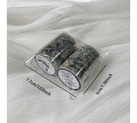 TEMU 1 Paquete de 2 Rollos de PET para Estampado en Caliente, Láser, Retro, Europeo, , Decoración, Manual, Material, de Corte, Cinta