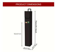 TEMU 1 Paquete de Organizadora Negra para Envoltura de Regalos - Elegante y Duradera para Manualidades, Pósters y Herramientas | Almacenamiento en Tela para Hogar y Oficina