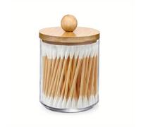 TEMU 1 Paquete de Tarros Apotecarios para Organizador de Tocador - Dispensador con Tapas para Hisopos y Hilo Dental - Set de Accesorios de Baño