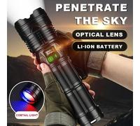 TEMU 1 Paquete Linterna Estroboscópica Extra Grande y Azul, Iluminación de Emergencia, Super , con Correa, Ideal para Camping, Pesca, Ciclismo, Reparaciones, IP44