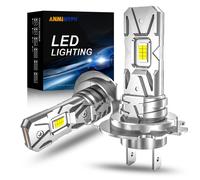 TEMU 1 par/2 unidades de bombillas LED H7 para faros, actualización 1:1 para vehículos, 6500K, extremadamente brillantes, sin necesidad de adaptador, luz antiniebla H7 sin ventilador, sin batería
