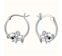 TEMU 1 Par de Aretes de Aro para Mujer, y Sencillos Aretes de Koala, Ideales para Uso Diario, Fiestas, Vacaciones, Regalo Sorpresa para de la , Joyería de Calidad para Mujeres