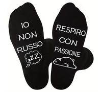 TEMU 1 Par de Calcetines con Puntos Negros Antideslizantes para Hombres - Ideas de Regalos Únicos para Navidad, , , Papá, Tío, - Regalos para el Hombre que