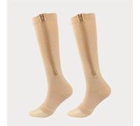 TEMU 1 Par de Calcetines Deportivos de Presión , con Cremallera, Calcetines de Compresión, Calcetines de , Medias