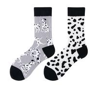 TEMU 1 Par de Calcetines para Mujeres y Unisex de Perro - Calcetines Asimétricos Pantorrilla con Manchas de Dálmatas, Regalo Lindo para Amantes de Mascotas ( a ) 1 Par