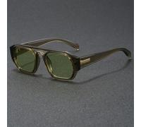 TEMU 1 Par de Gafas Cuadradas Retro Estilo - Lentes Marrones Unisex, de PC Duradero, Adecuado para Uso Casual, Sin Batería