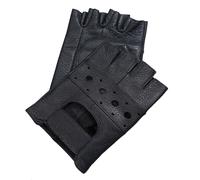 TEMU 1 par de guantes de conducción de media caña de cuero de oveja, con palma gruesa y diseño de cierre - Hechos de cuero de oveja de flor superior con estampado de . para salidas de y verano.