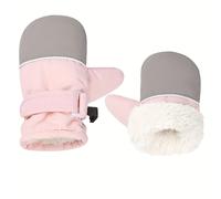 TEMU 1 par de guantes, guantes unisex de invierno para jóvenes para esquí de interior de secado rápido, guantes cálidos fáciles de poner para jóvenes.