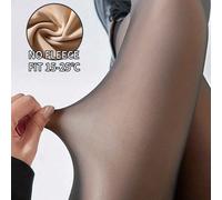 TEMU 1 par de Mallas/Pantimedias Gruesas y Cálidas para Mujer - 80g, Negras para Todas (10-25°C), Semi-Base, a , Medias Elásticas Medianas para Frío y Profesional