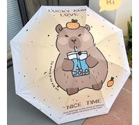 TEMU 1 Par de Paraguas Oso Bala | Estructura de 8 Varillas, y Portátil, Material (190T), Mango de Plástico, Diseño Plegable | Ideal para Festivales, Estilo Casual y Lindo