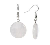 TEMU 1 Par de Pendientes de Piedra Natural - Pendientes Colgantes Redondos Hechos a con en 10 Colores para Mujer, Joyería Casual y Regalo del Día de la , Aretes Diarios