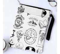 TEMU 1 para libros, ideal para amantes de la lectura, con cremallera, para libros de y de blanda, lavable con diseños estampados, como regalo