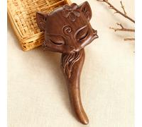 TEMU 1 Peine Masajeador de con Punta de Zorro y Tecnología Air Cushion - Brocha Desenredante para Cabelludo, Acupresión Capilar Tradicional Chino (Cerdas de Madera de )