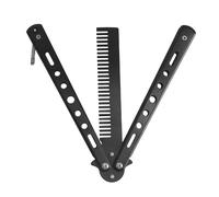 TEMU 1 Peine Plegable de Acero Inoxidable Estiloso y Práctico, Portátil, Dientes Resistentes, Mango Duradero, Fácil de Usar, Peine de Acero Inoxidable, Disponible en Diferentes