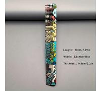 TEMU 1 Peine profesional para peinar el cabello - Peine pequeño de cara con estampados de animales vibrantes y patrones geométricos, 18cm de para recortar y dar forma al cabello corto