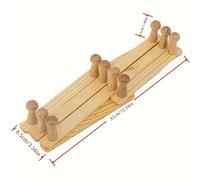TEMU 1 perchero de pared de madera para dormitorio, con soporte retráctil para ropa y sombreros, perchero plegable para corbatas y colgador extensible