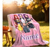 TEMU 1 personalizada con /texto de K-Pop y estampado de miembros (pelo , pelo , pelo ) - franela para todas , cubrecama y de camping ideal para fans de K-Pop