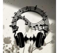 TEMU 1 pieza 1 pcs de Pared con y Voz - Decoración Musical de Hierro Adecuada para Músicos, Mural de Sonido Elegante para Decoración Interior/Exterior, Regalo para Músicos, Obra de con