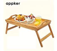TEMU 1 pieza, 2 piezas Mejora tu Comodidad en Casa: Bandeja de Cama de Bambú con Patas Plegables - para , Trabajar y Servir! para restaurantes, APPKER