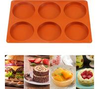 TEMU 1 pieza/2 piezas Moldes de silicona para hornear muffins, moldes redondos antiadherentes de 4 pulgadas para mini tartas, muffins, postres, hamburguesas, sandwiches