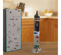 TEMU 1 pieza (4 bolas) termómetro cilíndrico de vidrio flotante de varios colores, suministros de oficina, artesanía, de color y (Nota: el interno es aceite de densidad)