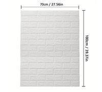TEMU 1 Pieza 70x100 cm / 27.56" x 39.37" Grosor 3mm DIY 3D XPE Espuma de Pared Papel Tapiz, Autoadhesivo Impermeable para Habitación, Hogar, , Baño, Cocina, Ropa de Cama, Decoración de Habitación