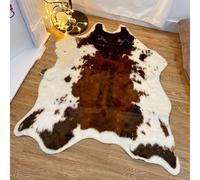 TEMU 1 pieza Alfombra de lujo de de piel de vaca con estampado de vaca para decoración y tienda de