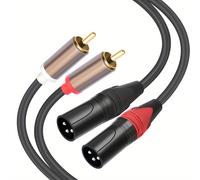 TEMU 1 pieza - Cable de audio RCA a XLR 2 vías, 2, para consola de Lotus a Canon de 1.5 metros, amplificador de micrófono
